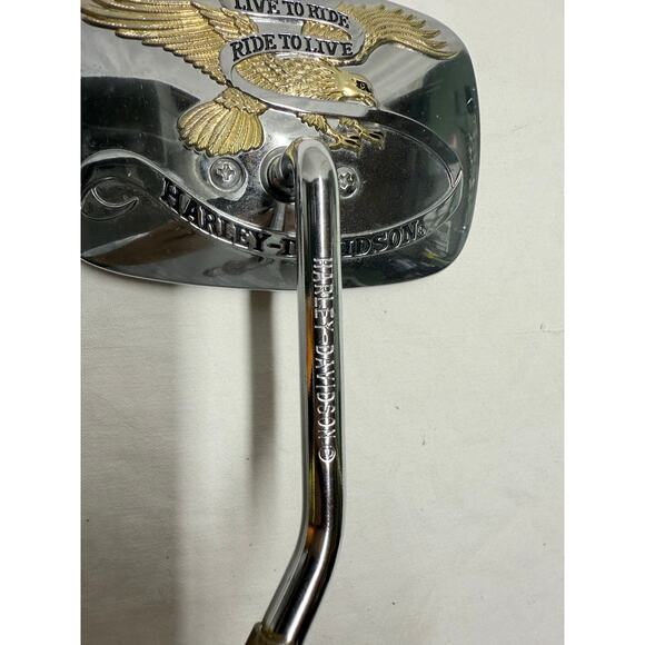 Harley Davidson Live to Ride Mirrors Square Short Stem ChromePair LH RH - Picture 2 of 16